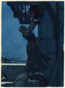 Ilustrace k pamětem Casanovy (barevná litografie) od Jules Marie Auguste Leroux