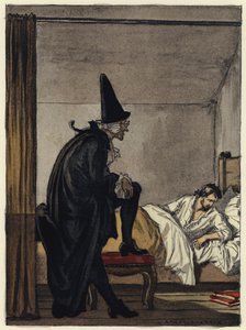 Ilustrace k pamětem Casanovy (barevná litografie) od Jules Marie Auguste Leroux