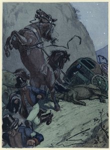 Ilustrace k pamětem Casanovy (barevná litografie) od Jules Marie Auguste Leroux