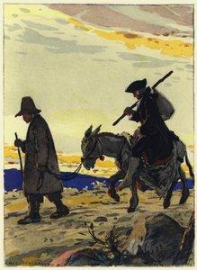 Ilustrace k pamětem Casanovy (barevná litografie) od Jules Marie Auguste Leroux