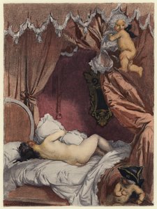Ilustrace k pamětem Casanovy (barevná litografie) od Jules Marie Auguste Leroux