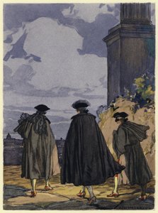 Ilustrace k pamětem Casanovy (barevná litografie) od Jules Marie Auguste Leroux
