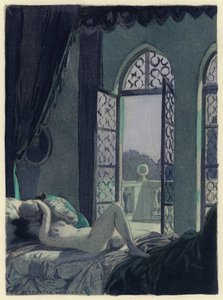 Ilustrace k pamětem Casanovy (barevná litografie) od Jules Marie Auguste Leroux