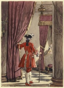 Ilustrace k pamětem Casanovy (barevná litografie) od Jules Marie Auguste Leroux