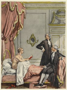 Ilustrace k pamětem Casanovy (barevná litografie) od Jules Marie Auguste Leroux