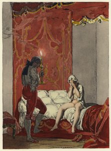 Ilustrace k pamětem Casanovy (barevná litografie) od Jules Marie Auguste Leroux