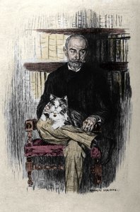 Portrét Jorise Karla Huysmanse (1848-1907), spisovatele a literárního kritika. Kresba Auguste Lerouxe (1871-1954). od Jules Marie Auguste Leroux