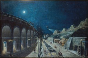 Viadukt Point-du-Jour a bašta 35, březen 1870 od Jules Mary