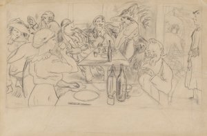 Kavárna? Scéna od Jules Pascin