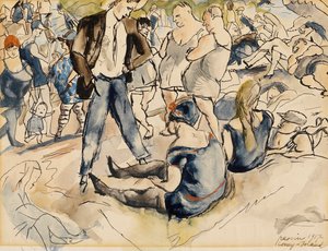 Postavy na pláži, Coney Island od Jules Pascin