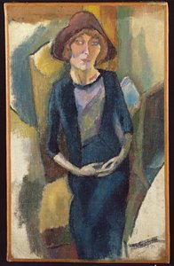 Hermine Davidová v modrém, 1916 od Jules Pascin