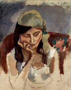 Dáma s turbanem. Obraz Julese Pascina (1885-1930)