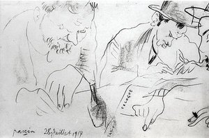 Paříž-Kolín nad Rýnem od Jules Pascin