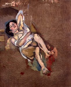 The Limousin Woman, cca 1908 (olej na plátně) od Jules Pascin
