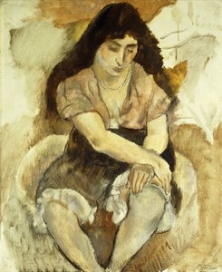 Mladá žena sedící; Sedící mladá dívka, 1921 od Jules Pascin