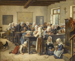 Bretonská dívčí škola, 1882.