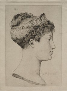 Marie Louise v profilu, 1860.