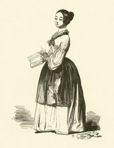 Governess (rytina) od Jules pseudonym for Gagne Jacques (after) Gagniet