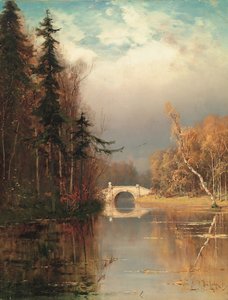 Park na podzim, 1893 od Juli Julievich Klever
