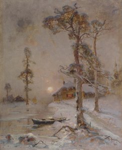 Zimní západ slunce, 1900