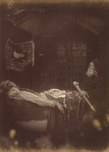 Elaine „a mrtví“ se nechali unášet proudem a stoupali vzhůru s přívalem vody. od Julia Margaret Cameron