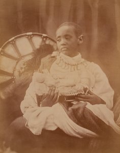 Princ Dejatch Alamayou z Habeše, kolem roku 1868