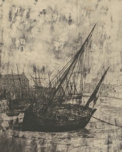 Lodě na Peel - Isle of Man, 1889. od Julian Alden Weir