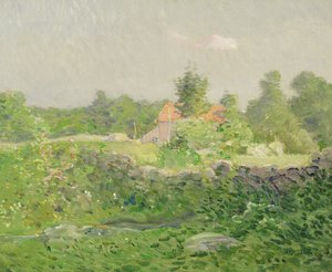 Krajina a farma, kolem roku 1895 (olej na plátně)