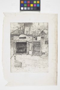 Tesařství (lept) od Julian Alden Weir