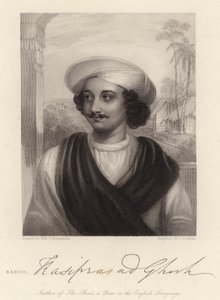 Baboo Kasiprasad Ghosh (rytina) od Julian E. (after) Drummond