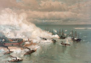Bitva u Mobile Bay - Louis Prang (1824-1909) od Julian O. Davidson