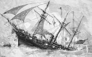 Potopení "Alabama" od Julian Oliver (after) Davidson