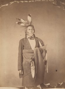 Hin-han-du-ta, Rudá sova, náčelník Siouxů Mde-wa-kan-ton,1858 (foto) od Julian Vannerson
