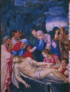 Pohřeb, z faksimile breviáře španělského krále Filipa II., 1569 (pergamen)