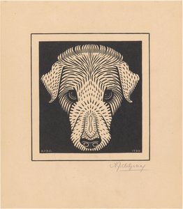 psí hlava od Julie de Graag (signed by artist)