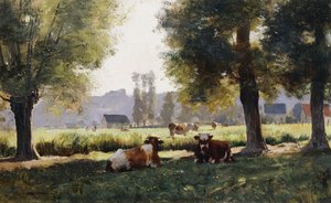 Louka v Arques-la Bataille, Normandie, od Julien Dupre