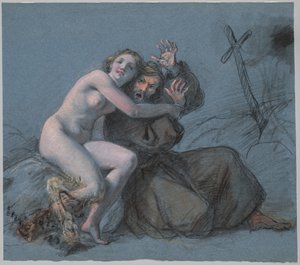 Pokušení svatého Antonína od Julien Leopold Boilly