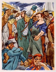 Francouzská vinice. 1944. Ilustrace Julien Pavil