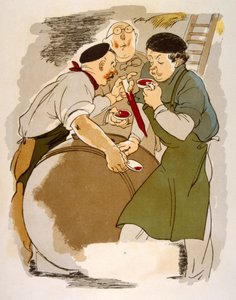Humorné víno ilustrace 1946.Ilustration by Julien Pavil