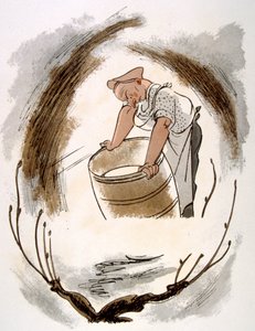 Humorné víno ilustrace 1946.Ilustration by Julien Pavil od Julien Pavil