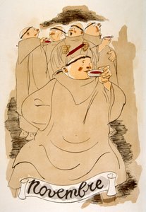 Humorné víno ilustrace 1946.Ilustration by Julien Pavil od Julien Pavil