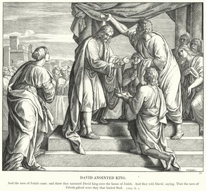 David Pomazaný král (rytina) od Julius (after) Schnorr von Carolsfeld