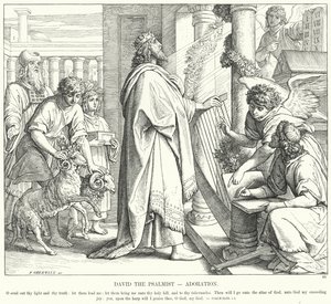 David Žalmista, Klanění (rytina) od Julius (after) Schnorr von Carolsfeld