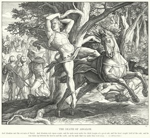 Smrt Absaloma (rytina) od Julius (after) Schnorr von Carolsfeld