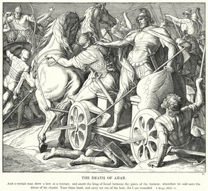 Smrt Achaba (rytina) od Julius (after) Schnorr von Carolsfeld