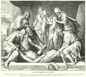 Pohřeb Krista (rytina) od Julius (after) Schnorr von Carolsfeld