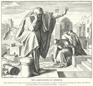 Oplakávání Jeremiáše (rytina) od Julius (after) Schnorr von Carolsfeld