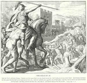 Obležení Ai (rytina) od Julius (after) Schnorr von Carolsfeld