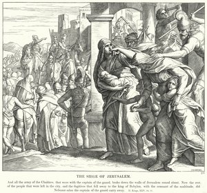 Obléhání Jeruzaléma (rytina) od Julius (after) Schnorr von Carolsfeld
