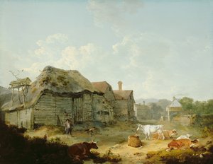 Farmyard, Otford, Kent od Julius Caesar Ibbetson